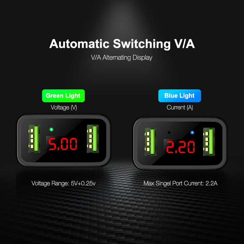 Digital Display Dual USB Charger 5V2.2A